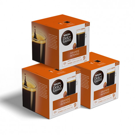 Set med kaffekapslar kompatibla med Dolce Gusto® NESCAFÉ Dolce Gusto ”Caffé Grande Intenso”, 3 x 16 st.
