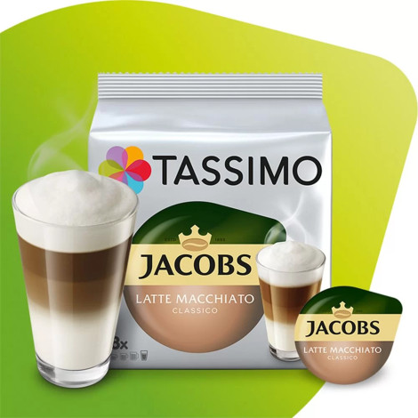 Koffiecapsules Tassimo Latte Macchiato Classico (compatibel met Bosch Tassimo capsulemachines), 8+8 st.