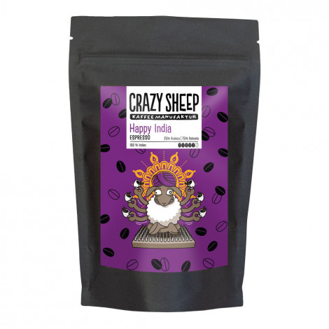 Kaffeebohnen Crazy Sheep Kaffeemanufaktur „Happy India Espresso“, 250 g