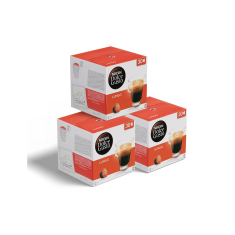 Lot de capsules de café compatibles avec Dolce Gusto® NESCAFÉ Dolce Gusto Lungo, 3 x 30 pcs.