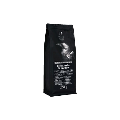 Speciale gemalen koffie Black Crow White Pigeon Indonesia Sumatra, 250 g