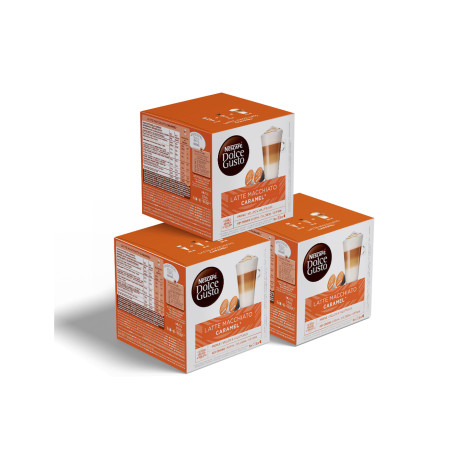 Set van Koffiecapsules NESCAFÉ® Dolce Gusto® Caramel Latte Macchiato, 3 x 8+8 st.