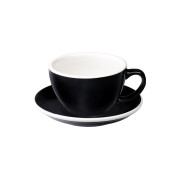 Café Latte cup with a saucer Loveramics Egg Black, 300 ml