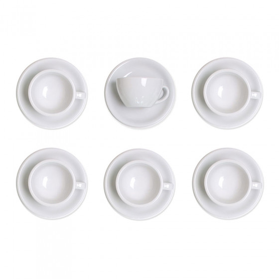 Latte Cup With A Saucer Loveramics Egg White, 6 X 300 Ml