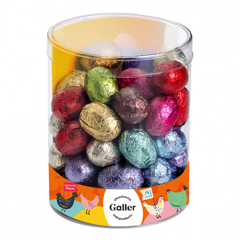 Šokoladinių saldainių rinkinys Galler Easter Eggs Selection Tube, 500 g