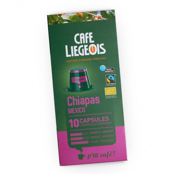 Kavos kapsulės Café Liégeois „Chiapas“, 10 vnt. Kavos kapsulės Café Liégeois „Chiapas“, 10 vnt.