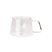 Double-wall cappuccino glass with a handle CHiATO, 210 ml