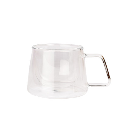 Dvigubo stiklo cappuccino stiklinė su rankenėle CHiATO, 210 ml