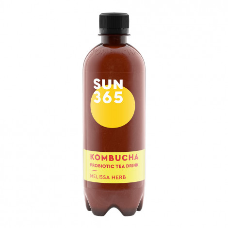 Ekologiškas natūraliai gazuotas gaivusis arbatos gėrimas Sun365 Melissa Herb Kombucha , 500 ml