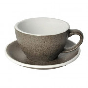 Tasse à café latte avec soucoupe Loveramics “Egg Granite”, 300 ml
