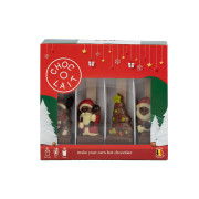 Kuumade jõulušokolaadide kinkekomplekt MoMe Choc-o-lait Spoon+ Christmas, 4 x 43 g