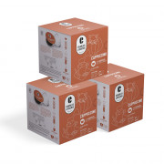 Lot de capsules de café adapté pour Dolce Gusto® Charles Liégeois « Cappuccino », 3 x 8+8 pcs.