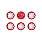Latte cup with a saucer Loveramics Egg Red, 300 ml, 6 pcs.