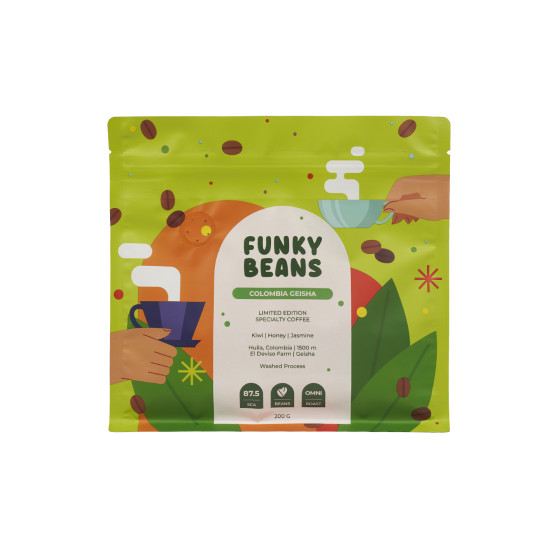 Kawa ziarnista specialty Funky Beans Colombia Geisha, 200 g