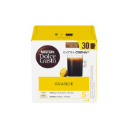 Capsules de café compatibles avec Dolce Gusto® NESCAFÉ Dolce Gusto Grande Extra Crema, 30 pièces.