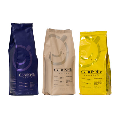 Jahvatatud kohvi komplekt Caprisette TOP, 3 x 250 g