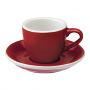 Tasse à espresso avec une soucoupe Loveramics “Egg Red”, 80 ml