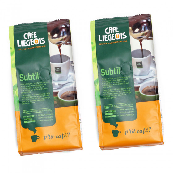Café Liégeois Gemahlener Kaffee Set „Subtil“, 2 x 250 g
