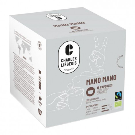 Ekologiškos kavos kapsulės NESCAFÉ® Dolce Gusto® aparatams Charles Liégeois Mano Mano, 16 vnt.