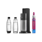 Gazuotų gėrimų gaminimo aparatas SodaStream Duo Black + 2 buteliukai