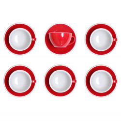 Latte cup with a saucer Loveramics “Egg Red”, 300 ml, 6 pcs.