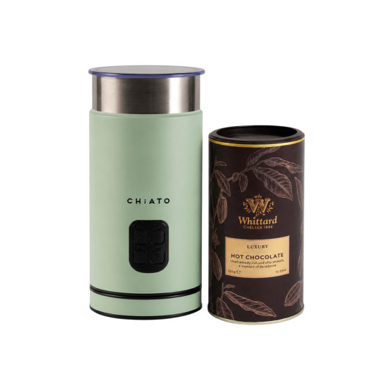 CHiATO milkPLAY milk frother and Whittard of Chelsea Luxury hot chocolate set