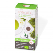 Ekologiska tekapslar för Nespresso®-maskiner Bistro Tea Green Tea Lemon, 10 st.