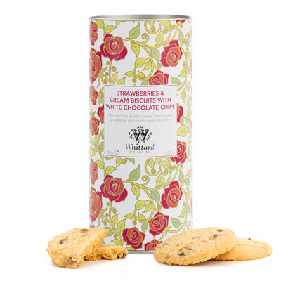 Herbatniki Whittard of Chelsea Strawberries & Cream With White Choc Chips, 150 g