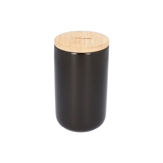 Ceramic Container With A Bamboo Lid Homla DOWAN, 10 X 17 Cm