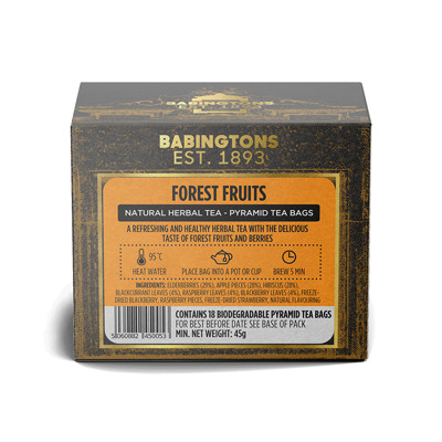 Augļu un zāļu tēja Babingtons Forest Fruits, 18 gab.