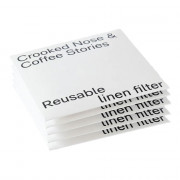 Taaskasutatavad linasest filtrid Chemex kohvikannule Crooked Nose & Coffee Stories