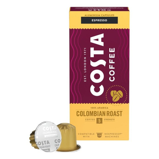 Kaffeekapseln für Nespresso®-Maschinen Costa Coffee Colombian Roast Espresso, 10 Stk.