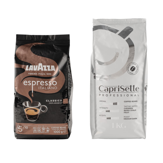 Zestaw kawy ziarnistej Lavazza Espresso Italiano Classico, 1 kg + Caprisette Professional, 1 kg