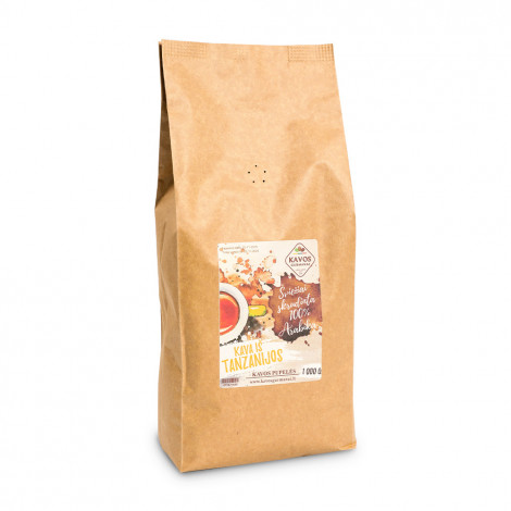 Rūšinės kavos pupelės Kavos Gurmanai „Tanzania AA“, 1 kg