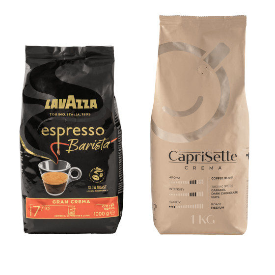 Zestaw kawy ziarnistej Lavazza Espresso Barista Gran Crema + Caprisette Crema, 2 kg