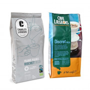 Set decaf gemalen koffie Charles Liégeois “Mano Mano Discret Déca + Discret Deca”