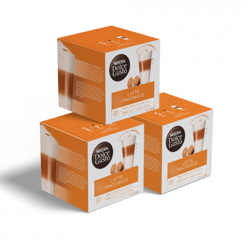 Kawa w kapsułkach do Dolce Gusto® NESCAFÉ Dolce Gusto „Latte Macchiato“, 3 x 8+8 szt.