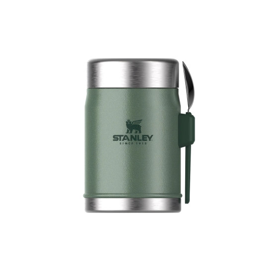 Termos obiadowy Stanley Legendary Hammertone Green – z łyżką, 400 ml, zielony
