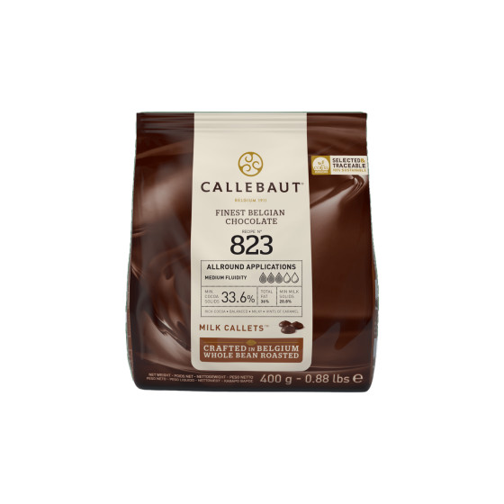 Callebaut 823 Vollmilchschokoladen-Callets, 400 g