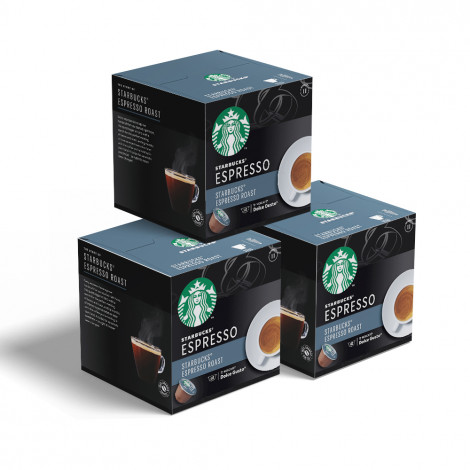Kaffeekapseln geeignet für NESCAFÉ® Dolce Gusto®-Set Starbucks „Espresso Roast“, 3 x 12 Stk.