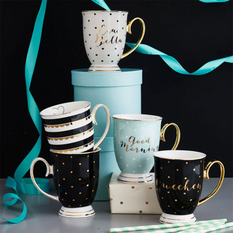 Mug Bombay Duck Spotty Black With Gold Spots, 300 ml