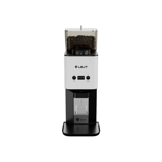 Młynek do kawy espresso Lelit Steve PM20 – żarnowy, biały
