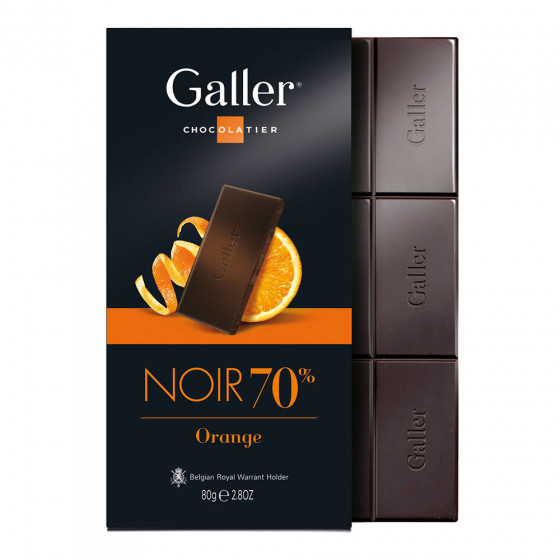Šokolado plytelė Galler „Dark Orange“, 80 g Šokolado plytelė Galler „Dark Orange“, 80 g