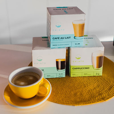 Koffiecapsules compatibel met NESCAFÉ® Dolce Gusto® CHiATO “Café au Lait”, 16 st.