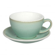 Café latte-kopp med ett underlägg Loveramics ”Egg Basil”, 300 ml