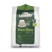 Coffee capsules compatible with Nespresso® Café Liégeois “Mano Mano Subtil”, 10 pcs.