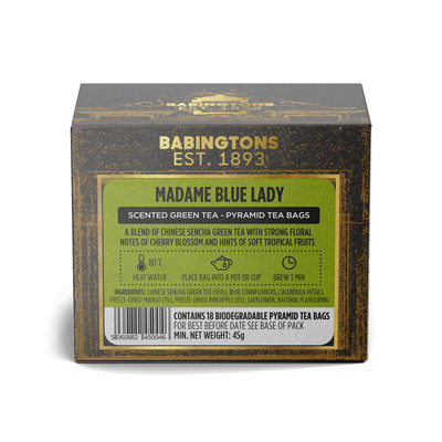 Zaļā tēja Babingtons Madame Blue Lady, 18 gab.
