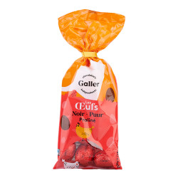 Šokoladiniai saldainiai Galler „Small Easter Eggs Bag (Dark Praline)“, 112 g