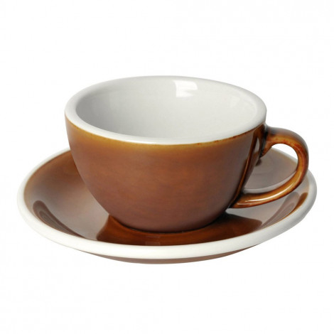 Cappuccino cup with a saucer Loveramics Egg Caramel, 250 ml