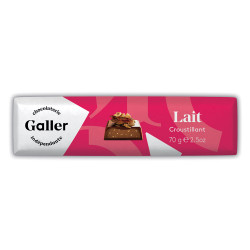 Chocoladereep Galler “Milk Crunchy”, 70 g